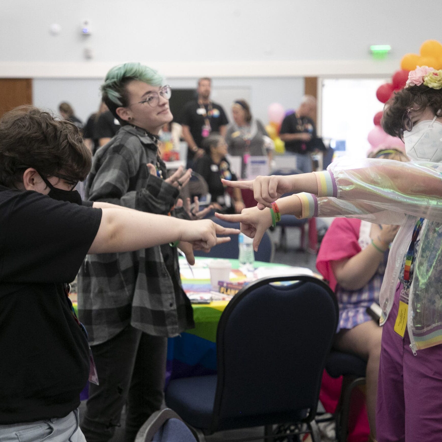 Students, vendors and volunteers participate in the 2023 Youth Pride Conference sponsored by GLSEN Collier County on Saturday, March 25, 2023, in Naples.