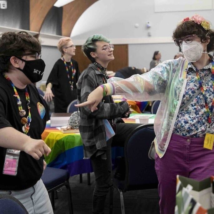 Students, vendors and volunteers participate in the 2023 Youth Pride Conference sponsored by Glisten Collier County on Saturday, March 25, 2023, in Naples.