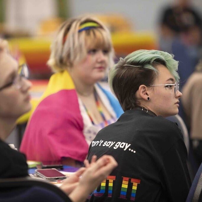 Students, vendors and volunteers participate in the 2023 Youth Pride Conference sponsored by Glisten Collier County on Saturday, March 25, 2023, in Naples.
